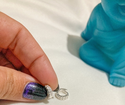 Argollita mini brillo gruesa