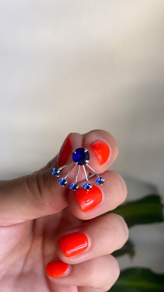 Pasantes Triple stras Azul - comprar online