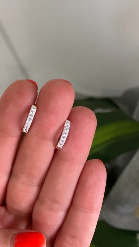 Argollas Huggies con stras