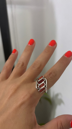 Anillo Piedra ladrillo - comprar online
