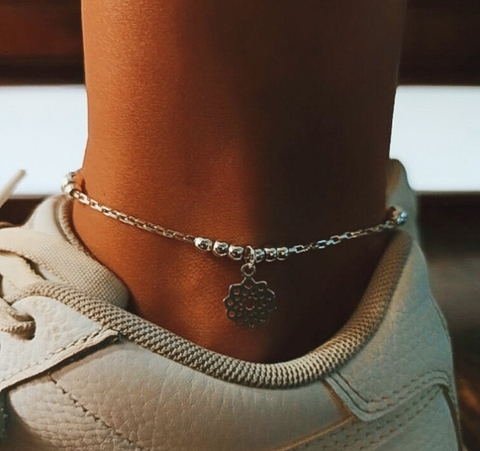 Tobillera Mandala con bolitas