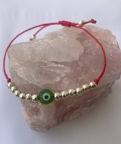 Pulsera chic roja ojito
