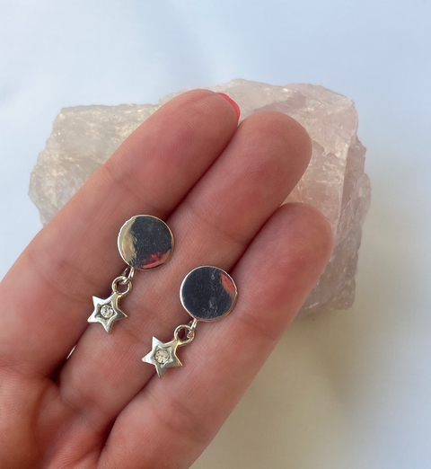 Aros espejo Star brillante