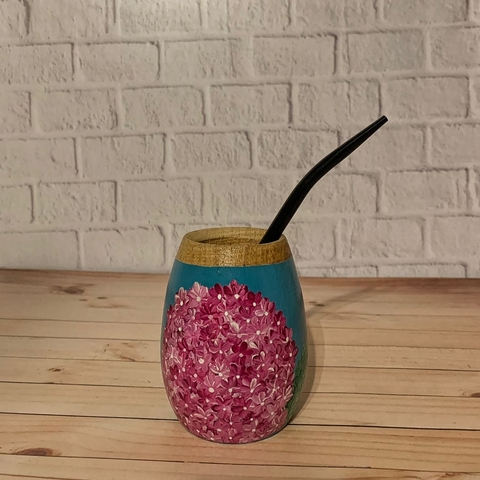 Mate de Madera Hortensia