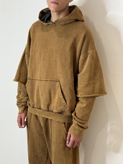 Buzo rústico marrón prelavado - GUERRA INDUMENTARIA | Ropa para hombre-dama y niños.