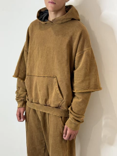 Buzo rústico marrón prelavado - GUERRA INDUMENTARIA | Ropa para hombre-dama y niños.