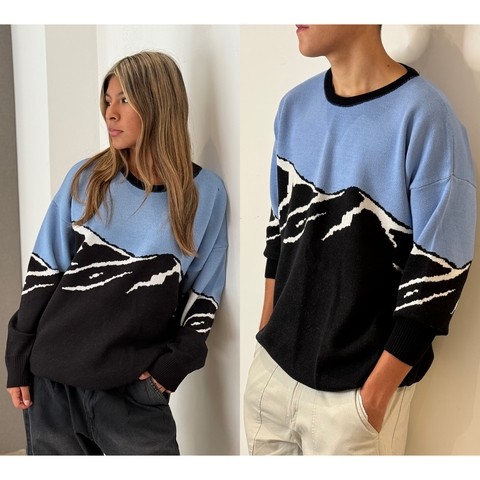 Sweater mountain celeste unisex