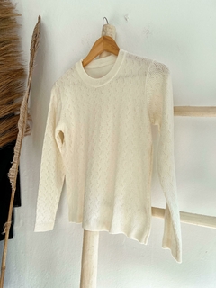Sweater Calado Crudo (efectivo/transferencia $24.720) - comprar online