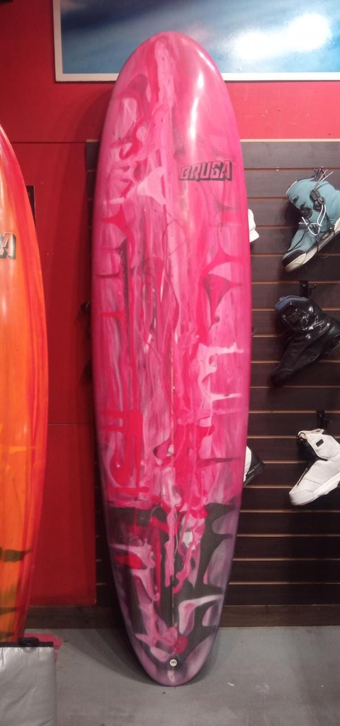 Tabla Surf Bruga 7'4 Rosa - Negro