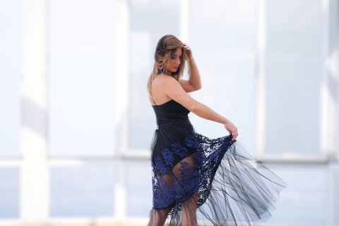 Falda QUEEN OF NIGHT AZUL