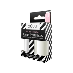 set uñas francesas