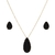 CONJUNTO GOTA COM PEDRA ÔNIX