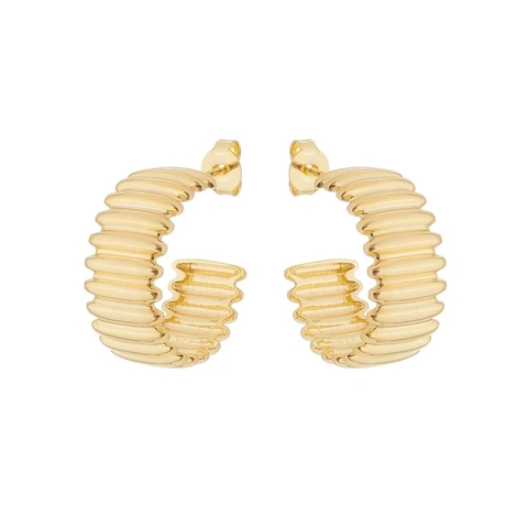 NAMORADA OUSADA- BRINCO DE ARGOLA TEXTURIZADO