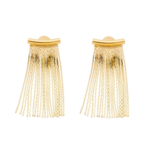 BRINCO DE FRANJA NO OURO BANHADO NO OURO