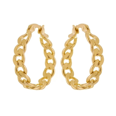 BRINCO ARGOLA DE CORRENTE MÉDIA NO OURO STATEMENT