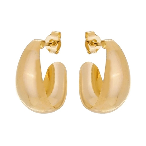 BRINCO DE ARGOLA DESIGN GOTA NO OURO STATEMENT