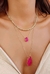 Imagem do COLAR COM PEDRA FUSION GOTA PINK