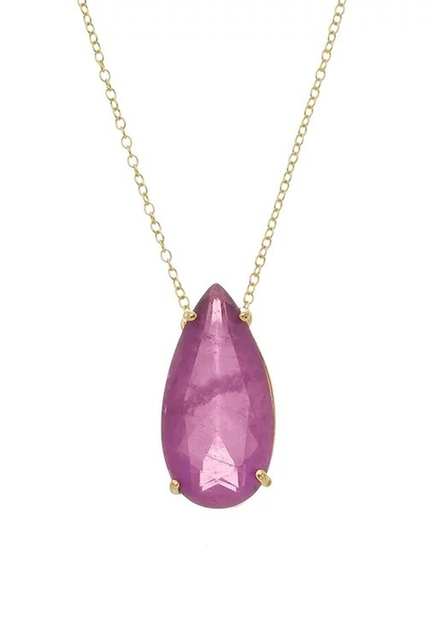 COLAR COM PEDRA FUSION GOTA AMETISTA