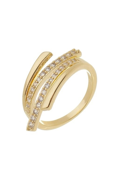 ANEL AJUSTÁVEL CRAVEJADO COM ZIRCÔNIAS