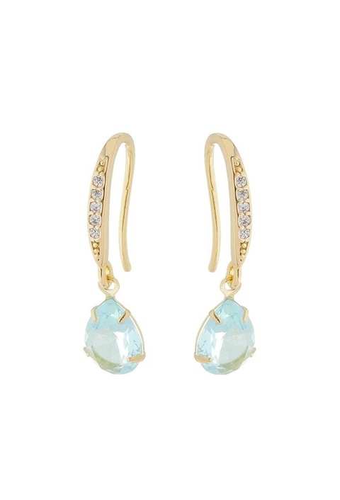 BRINCO GANCHO COM GOTA AZUL PARAÍBA