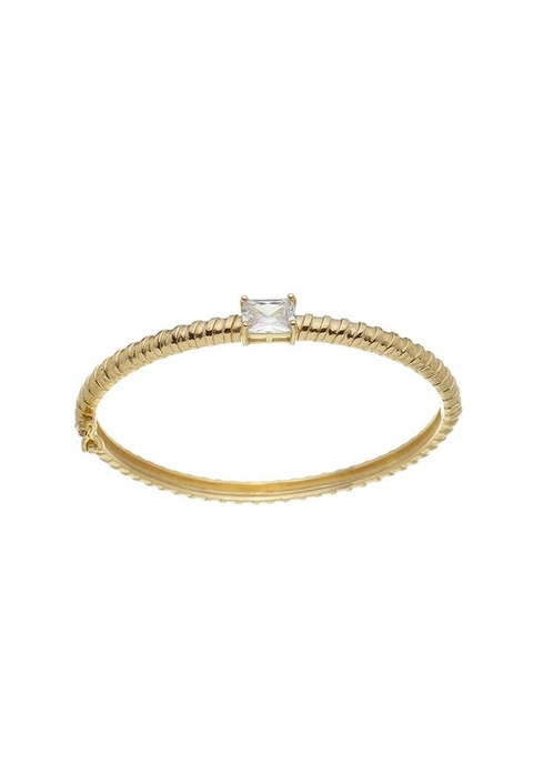 BRACELETE TEXTURIZADO COM ZIRCÔNIA BY LA BELLE