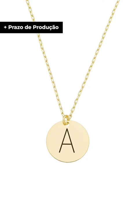 COLAR PERSONALIZADO COM INICIAL NO OURO UNIQUE