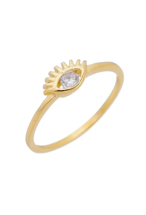 ANEL OLHO GREGO COM ZIRCÔNIA CRISTAL BLUE JEANS