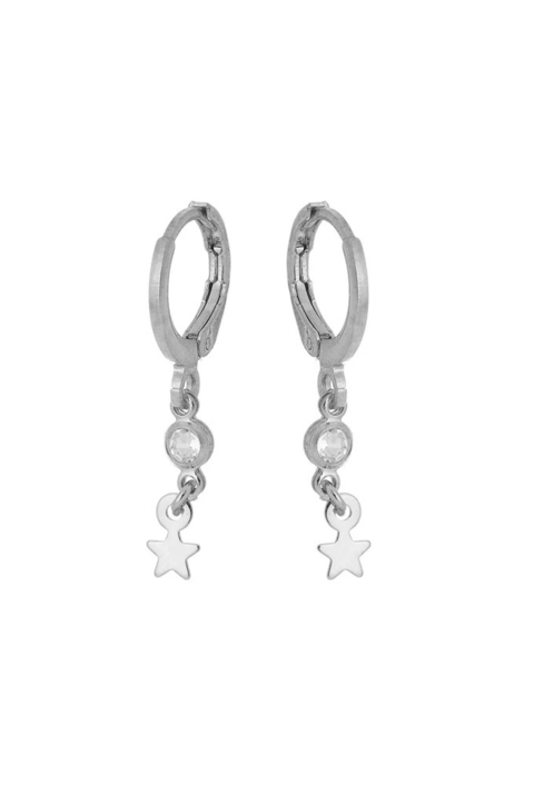 BRINCO DE ARGOLINHA COM PONTO DE LUZ E MINI ESTRELA(R)