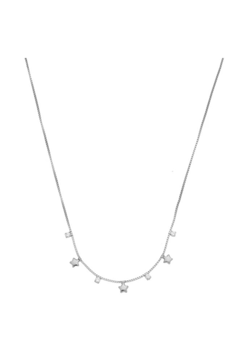 COLAR COM MINI ESTRELA E ZIRCÔNIAS CRISTAL (R)