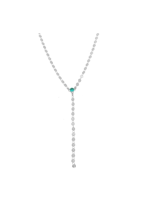 COLAR GRAVATINHA DE MEDALHAS E CRISTAL TURMALINA