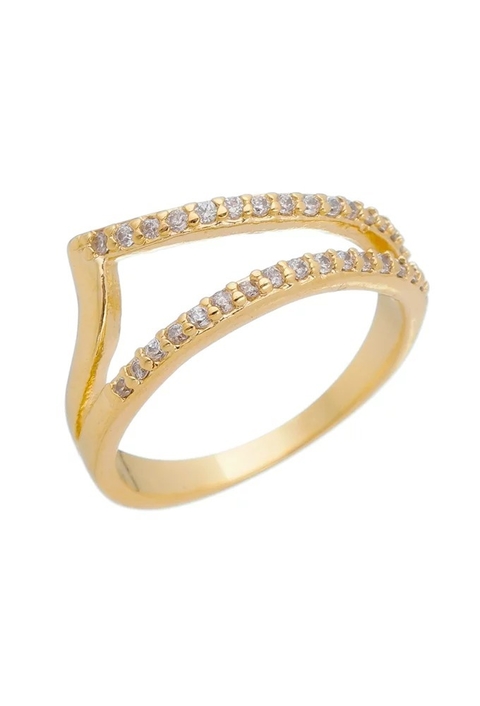 ANEL DUPLO ONDA COM ZIRCÔNIAS