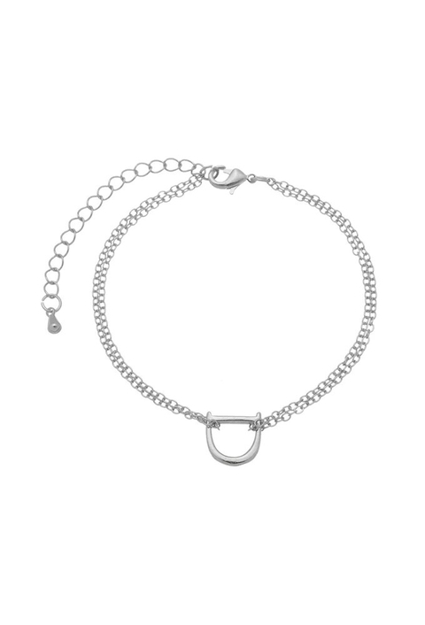 PULSEIRA COM PINGENTE INSPIRED "D" NO RÓDIO