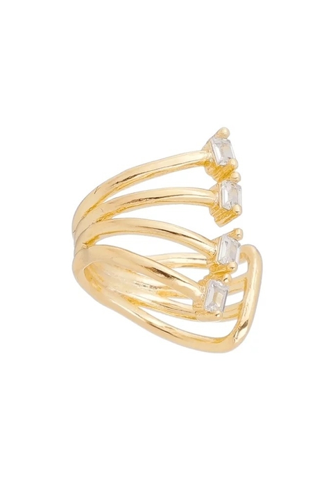 PIERCING FAKE COM ZIRCONIAS BAGUETE