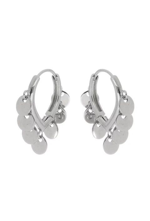 BRINCO DE ARGOLINHA COM MEDALHAS REDONDA