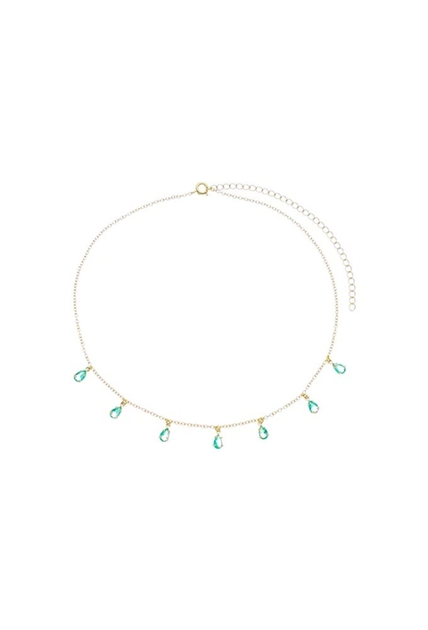 CHOKER COM CRISTAIS TURMALINA GOTA