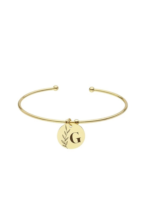 BRACELETE PERSONALIZADO COM INCIAL PINK GLAM