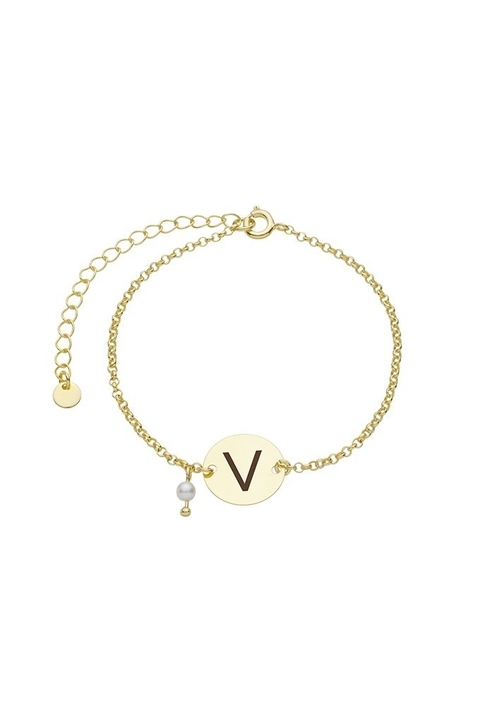 PULSEIRA PERSONALIZADA COM INICIAL PINK GLAM