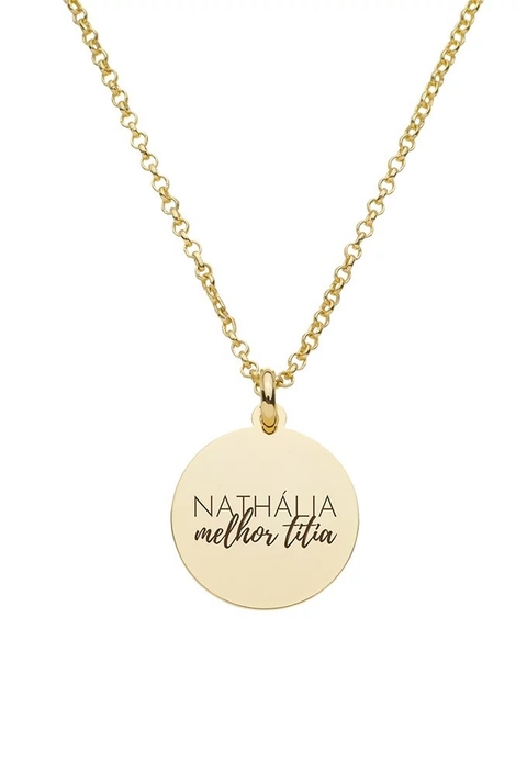 COLAR PERSONALIZADO A MELHOR COM NOME PINK GLAM