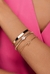 BRACELETE LISO NO OURO PINK GLAM - comprar online