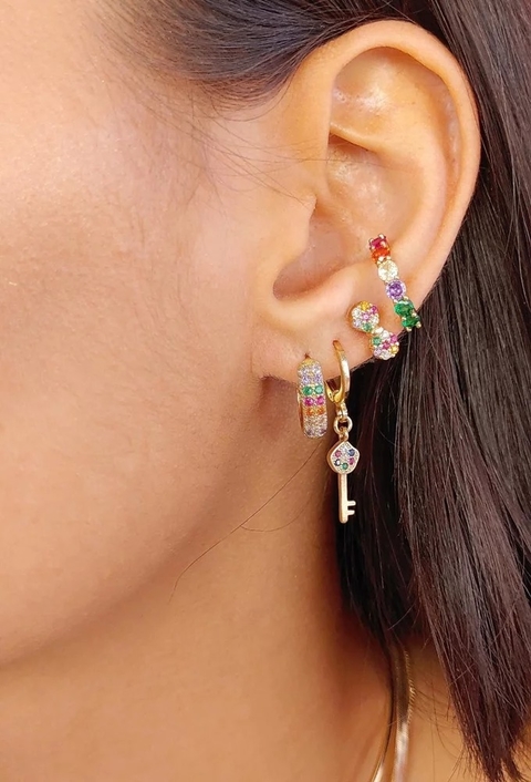 MIX DE BRINCOS CRAVEJADOS COLORIDOS | SURREAL