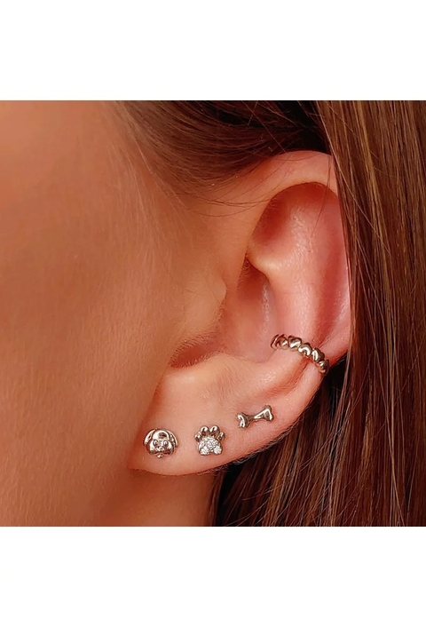 MIX DE BRINCOS PET E PIERCING FAKE | CAPSULA PET