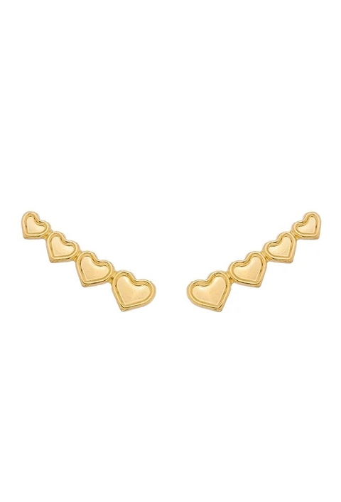 BRINCO EAR CUFF DE CORAÇÃO LISO