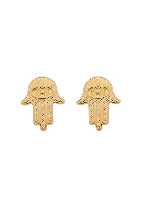 BRINCO MÃO DE FÁTIMA TEXTURIZADO NO OURO