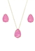 CONJUNTO DE GOTA COM PEDRA FÚCSIA FUSION CJ075-O