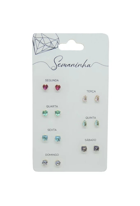 CONJUNTO SEMANINHA COLORIDA NO OURO