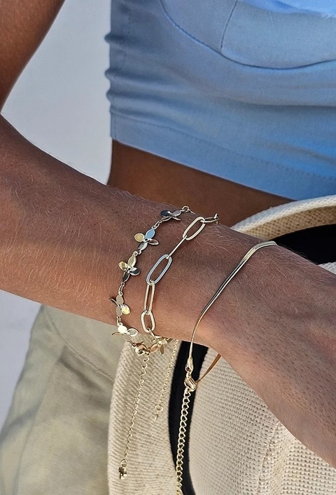 MIX DE PULSEIRAS E ANÉIS ELEGANTES l MYKONOS