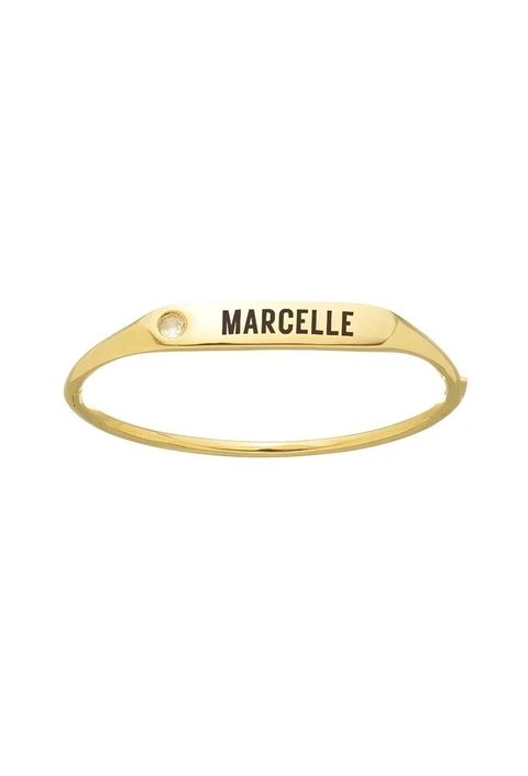 BRACELETE PERSONALIZADO NOME COM ZIRCÔNIA CRISTAL