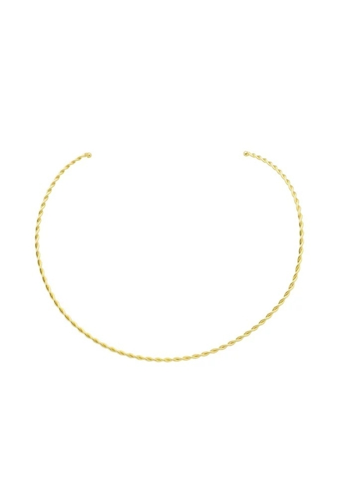 CHOKER DE ARO TORCIDO NO OURO