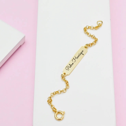 PULSEIRA BEBÊ LETRA CURSIVA