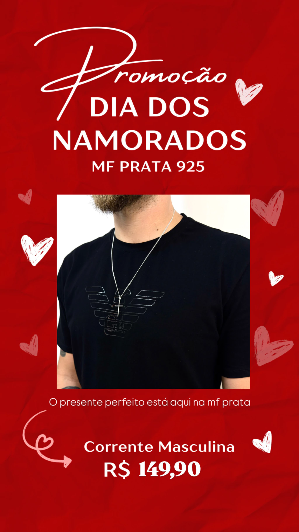Corrente Masculina Grumet + pingente